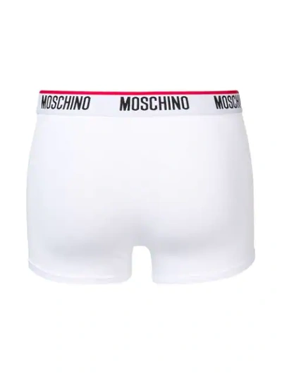 Shop Moschino 2 Pack Boxers In 001white