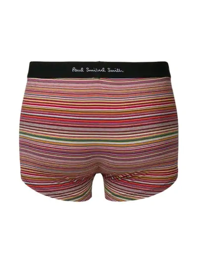 Shop Paul Smith Signature Stripe Boxers In Red