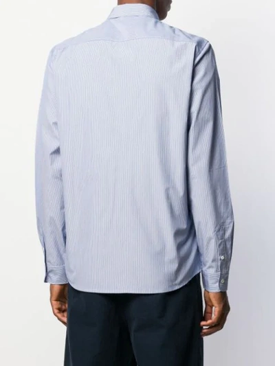 Shop Apc Striped Long-sleeve Shirt In Blue