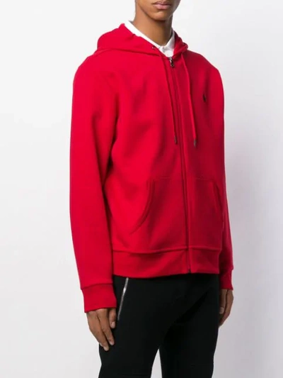 Shop Polo Ralph Lauren Logo Embroidered Hoodie In 031 Red