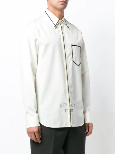 Shop Maison Margiela Contrast Pocket Shirt In Neutrals