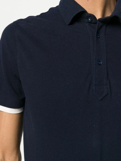 Shop Brunello Cucinelli Classic Short-sleeve Polo Shirt In Blue
