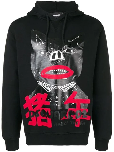 Shop Dsquared2 Hooded Sweatshirt In Black