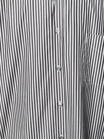 Shop Maison Margiela Oversized Striped Shirt In Black ,white