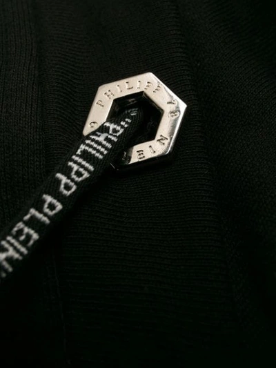 Shop Philipp Plein Flame Hooded Sweatshirt In Black