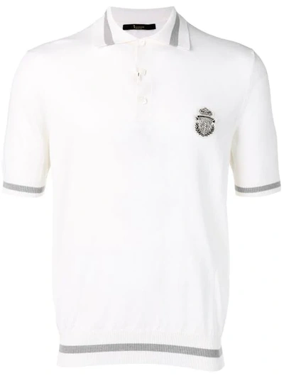 Shop Billionaire Crest Polo T In White