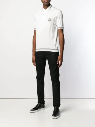 Shop Billionaire Crest Polo T In White