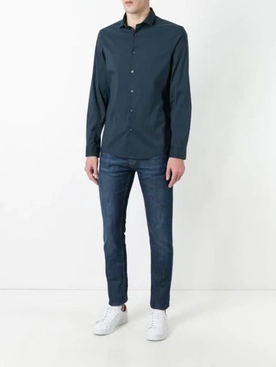 Shop Michael Michael Kors Long-sleeve Shirt In Blue