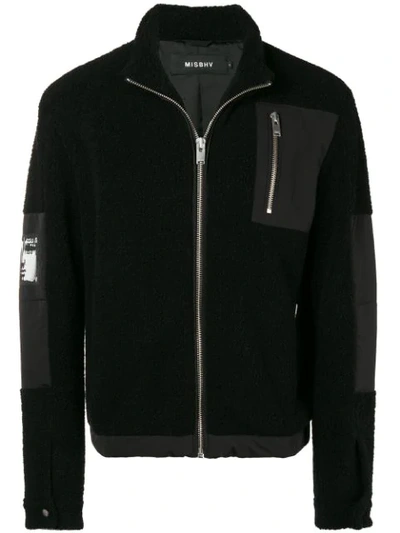 Shop Misbhv Pocket Detail Zipped Jacket - Black