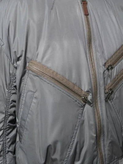 Shop Haider Ackermann Classic Padded Bomber Jacket In Grey