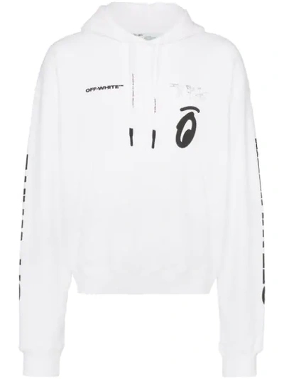 Shop Off-white Kapuzenpullover Mit Logo-print In White