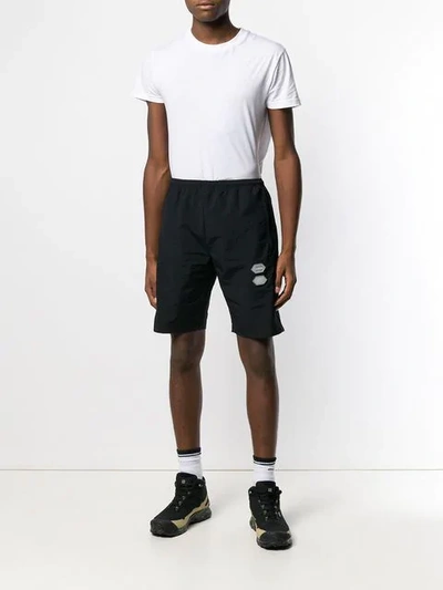 Shop Off-white Elasticated Waist Shorts - Black