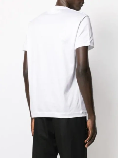 Shop Alexander Mcqueen Contrast Embroidered Logo T-shirt In White