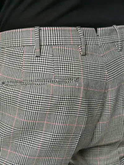 checked slim fit chinos