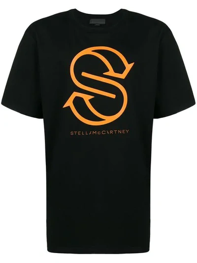 Shop Stella Mccartney Printed Logo T In Black