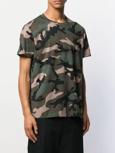 Shop Valentino Camouflage Print T-shirt - Green