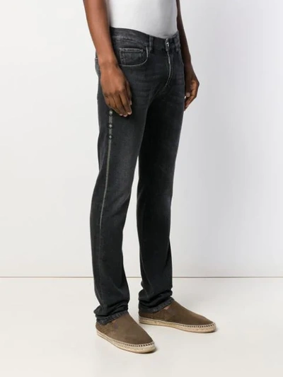 Shop Etro Straight Leg Denim Jeans - Blue