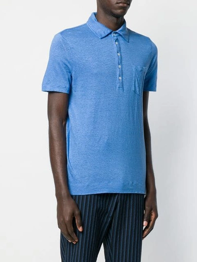 Shop Massimo Alba Short Sleeved Polo Shirt In Blue