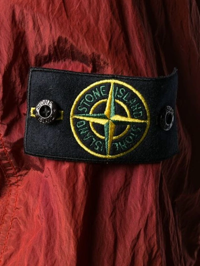 Shop Stone Island Compass Badge Bomber Jacket In Red