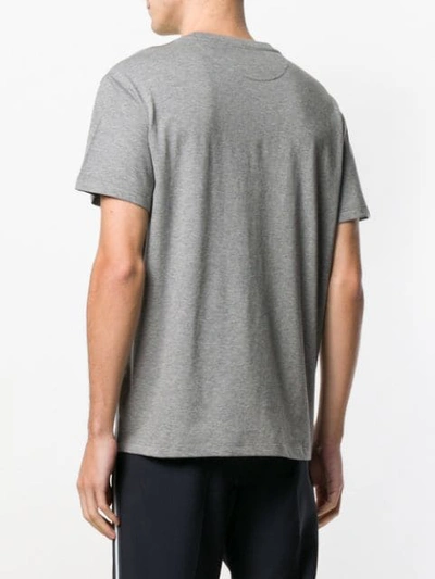 Shop Valentino Embossed Vltn T-shirt In Grey
