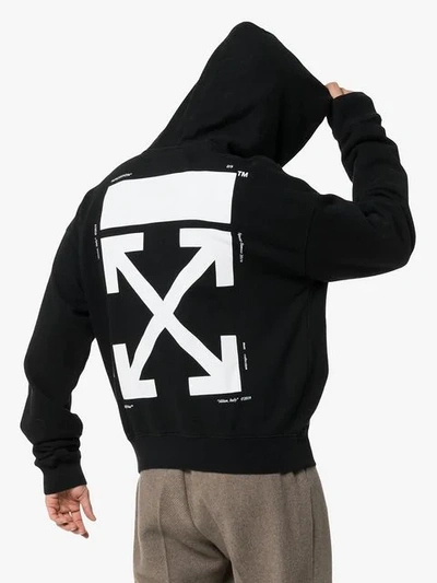 Shop Off-white Kiss Print Cotton Hoodie In Black