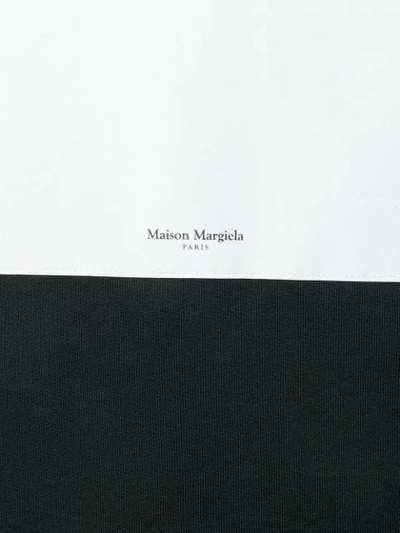 Shop Maison Margiela Minimal Logo Sweater In Black