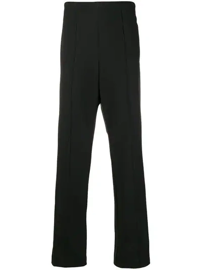 Shop Maison Margiela Side-stripe Fitted Trousers In Black