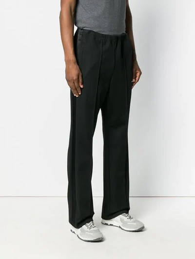 Shop Maison Margiela Side-stripe Fitted Trousers In Black