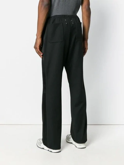 Shop Maison Margiela Side-stripe Fitted Trousers In Black