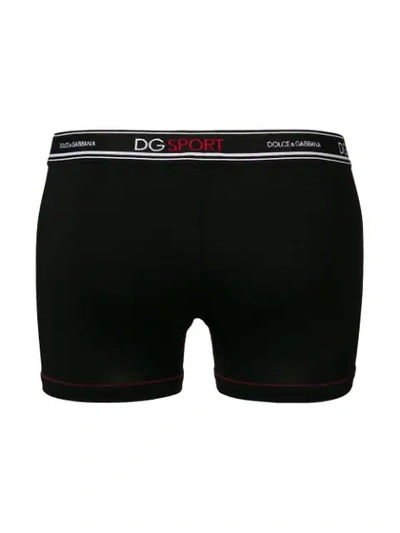 Shop Dolce & Gabbana Dg Sport Wasitband Boxers In Black