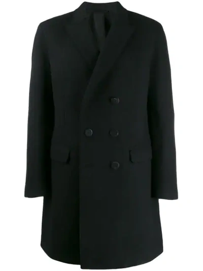 Shop Neil Barrett Classic Double-breasted Coat In Black