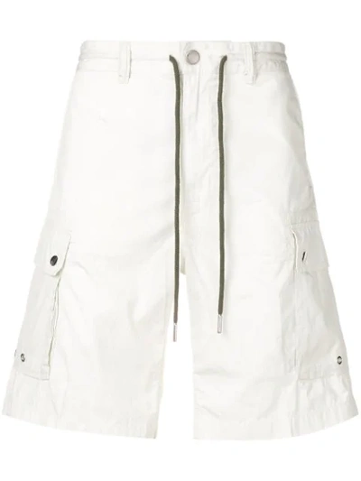 Shop Diesel Classic Cargo Shorts In White