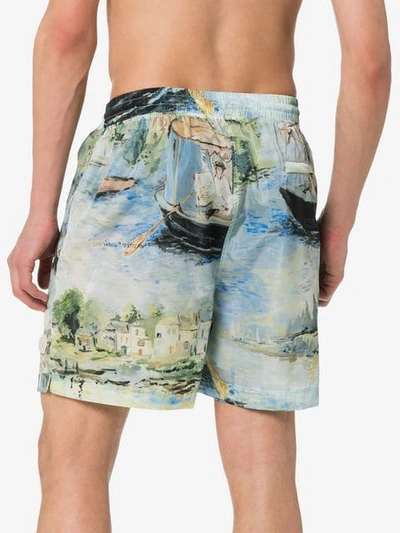 Shop Off-white Printed Shorts In 9900 All Over N