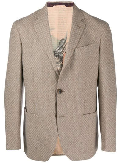 Shop Etro Tweed Jacket In 0800