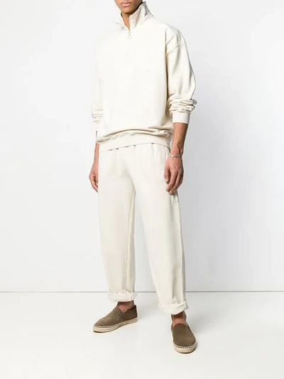 Shop Jacquemus Track Trousers In White