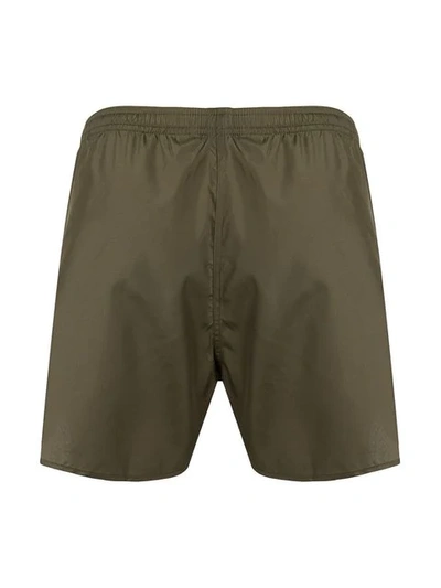 NEIL BARRETT PALM PRINT SWIM SHORTS - 绿色