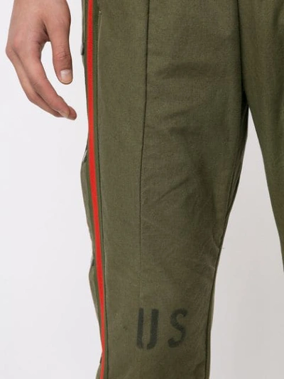 READYMADE SIDE STRIPE TRACK TROUSERS - 绿色