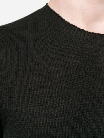 Shop Rick Owens Ribbed Jumper In Black