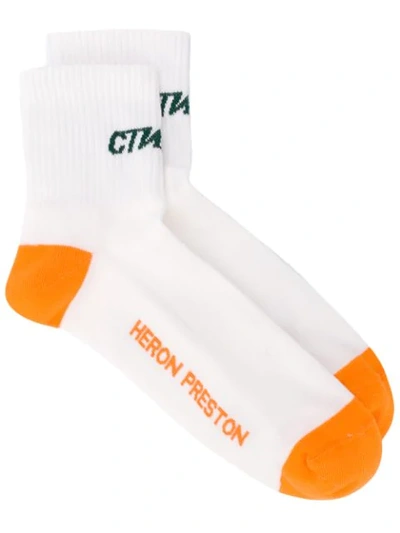 Shop Heron Preston Short Socks In White