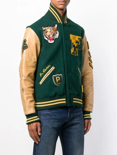 Polo Ralph Lauren Embroidered Bomber Jacket In Green | ModeSens