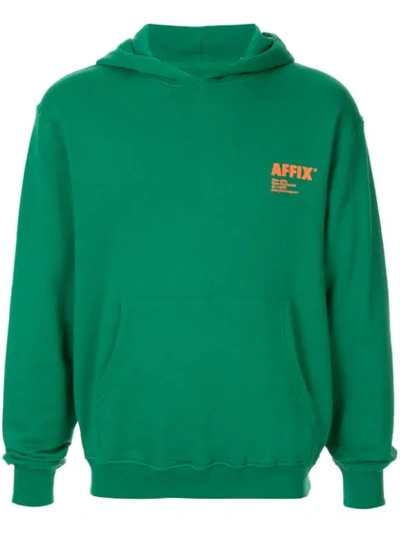 Shop Affix Logo Print Hoodie In Green