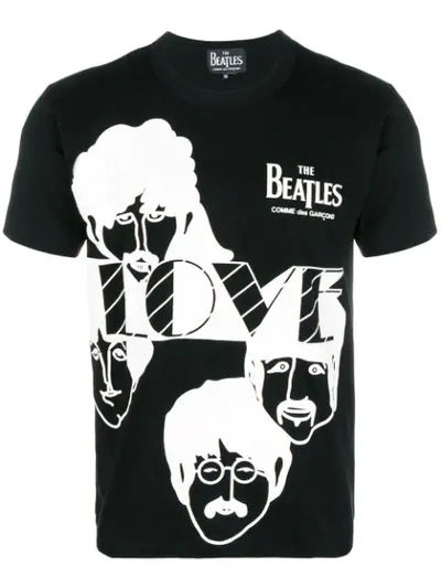 Shop Comme Des Garçons The Beatles T-shirt In Black