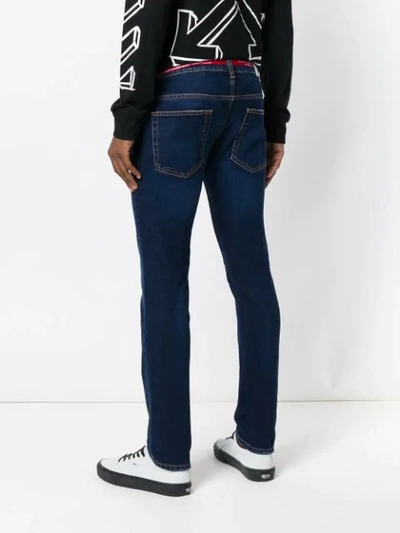 Shop Off-white Firetape Jeans In Blue