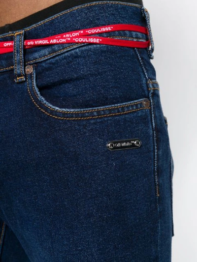 Shop Off-white Firetape Jeans In Blue