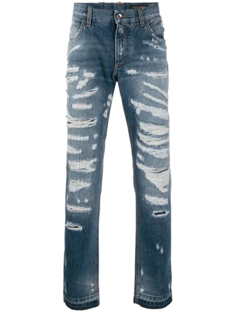 dolce and gabbana distressed jeans