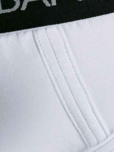 Shop Dolce & Gabbana Logo Boxer Briefs In White