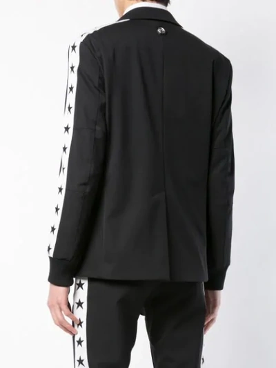 Shop Philipp Plein Star Stripe Blazer In Black