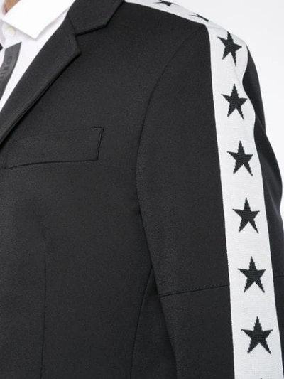 Shop Philipp Plein Star Stripe Blazer In Black