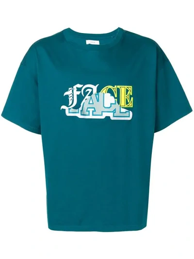 Shop Facetasm Face T-shirt In Green