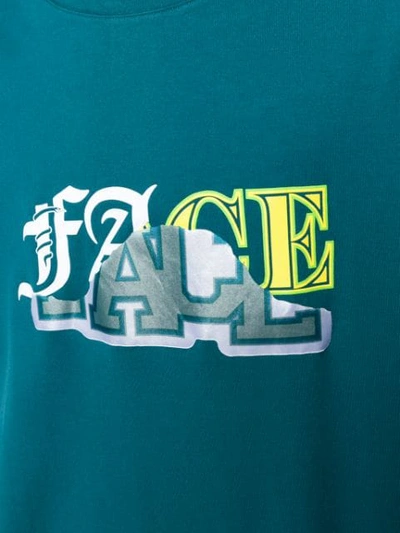 Shop Facetasm Face T-shirt In Green